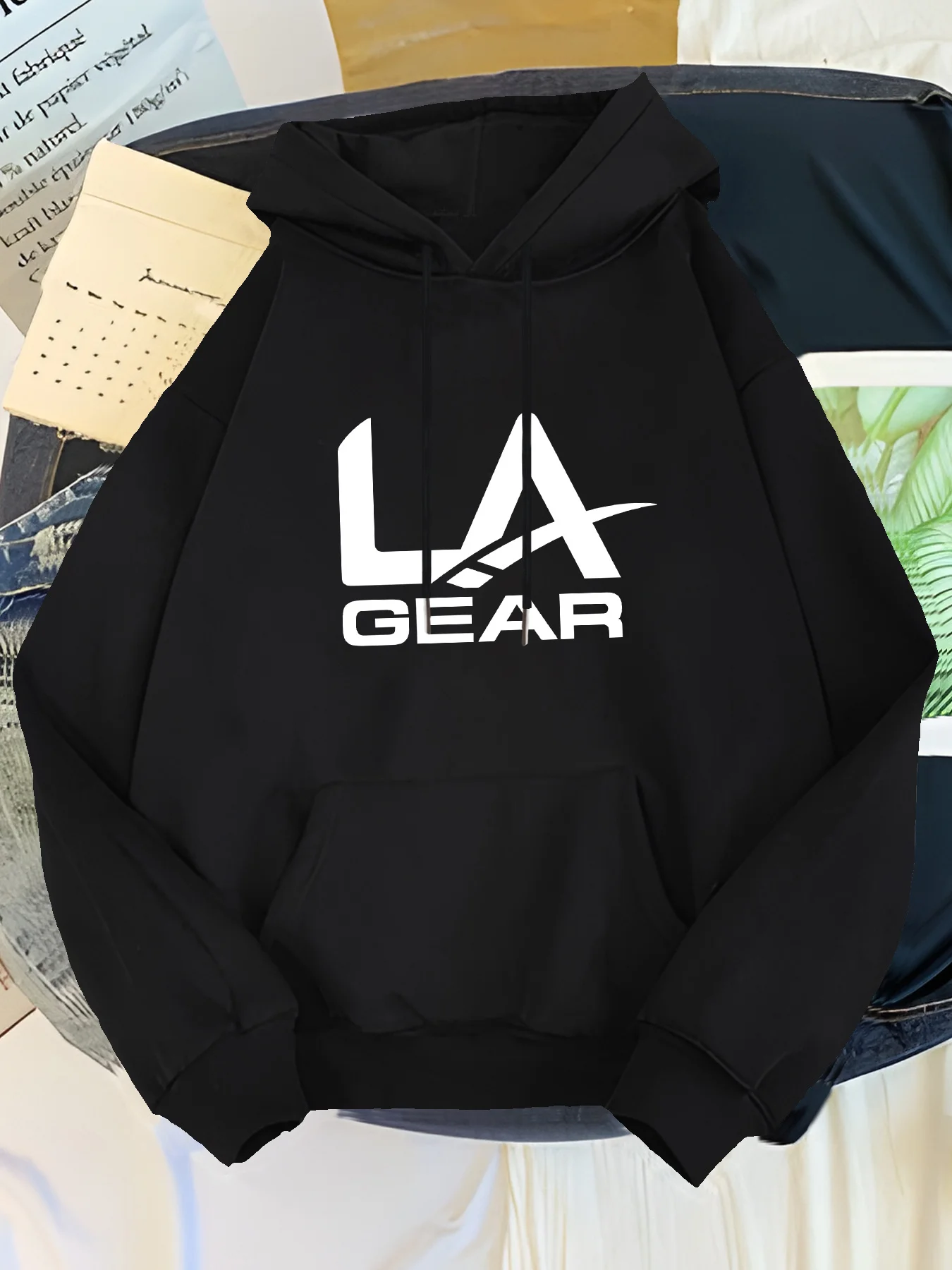 هودي كاجوال للرجال على طراز الشارع بنمط "CIRCA" - جيب الكنغر برباط دافئ، نسخة عادية، مريح في كل شيء