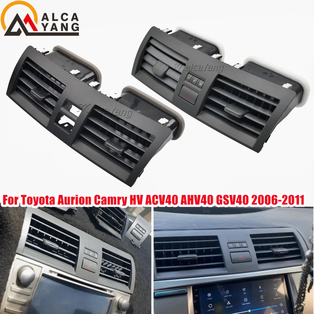 Front Console Dash Air Conditioner Chromed AC Vent Complete Assembly For Toyota Aurion / Camry / HV ACV40,AHV40,GSV40 2006-2012