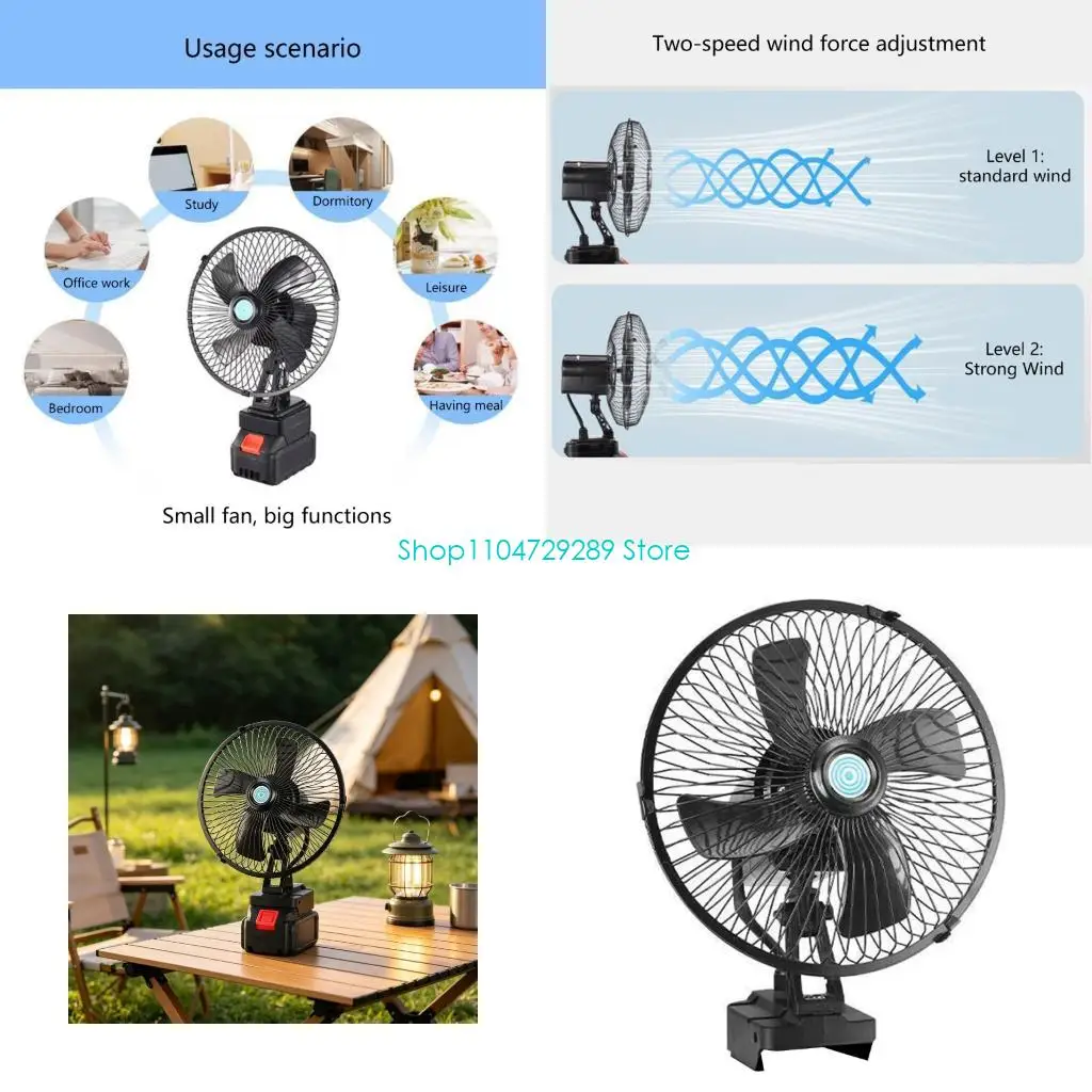 D8KE High Performances 8 Inch Plastic Desk Fan With Copper Motor And Metal Safety Grill Suitable For Indoor Outdoor Cooling