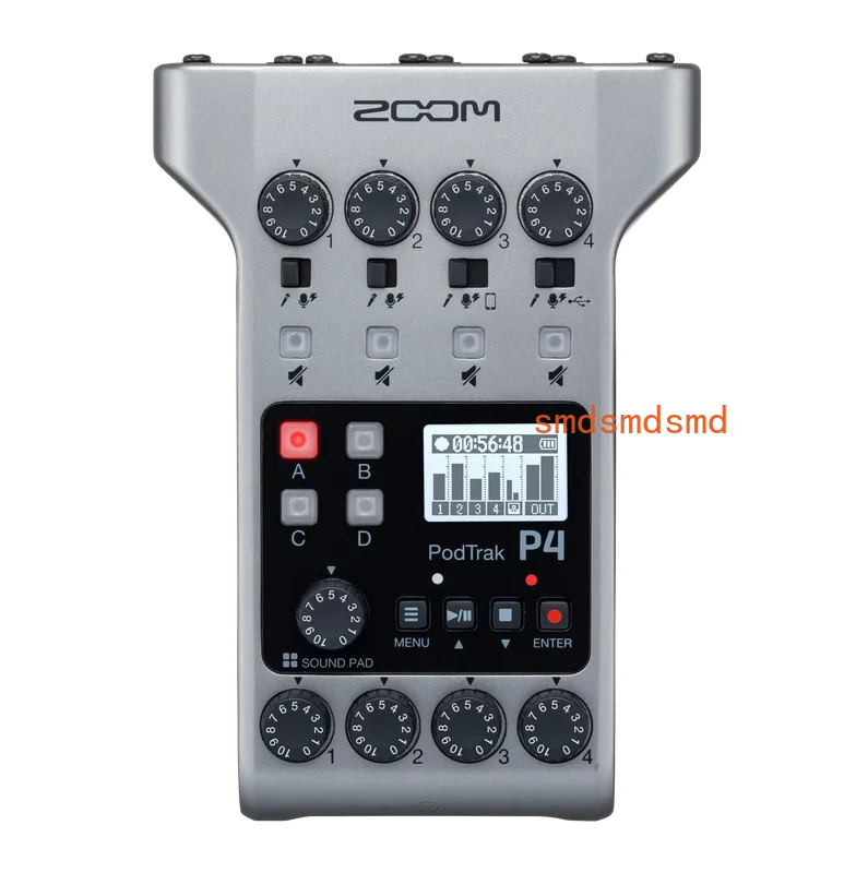Podtrak P4 Portable Professional Four Mic-Input Recording Interview Audio Podcast Recorder