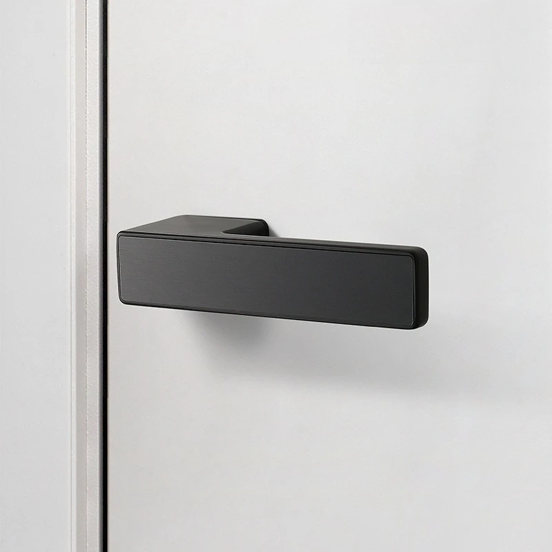 

Wooden Door Handle Ecological Door Lock Indoor Door Lock Magnetic Suction Bedroom Silent Minimalist Black Lock Minimalist