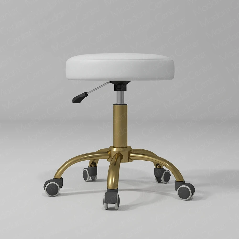 

Hair Cutting Chair Stylists Saddle Stool Swivel Rolling Wheels Barbers Technicians Durable Metal