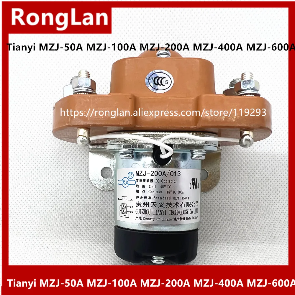 Imagem -03 - Guizhou Tianyi dc Contator Relé Mzj50a Mzj100a Mzj200a Mzj400a Mzj600a 013 006 dc 48v 12v 24v Novo Original Pcs