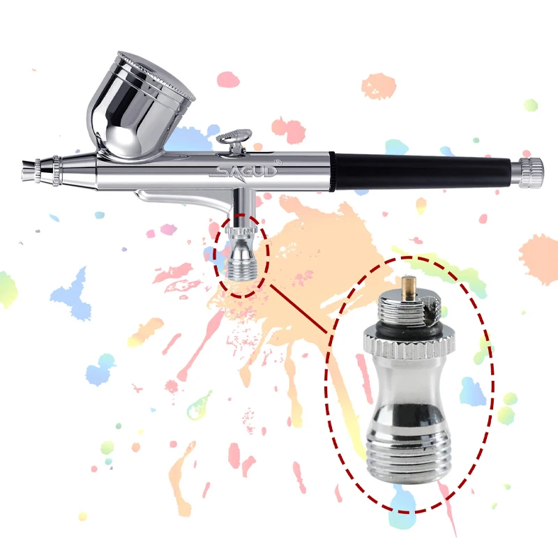 Imagem -02 - Válvula de ar de para Aerógrafo Dupla Ação Paint Spray Tool Airbrush Parts Acessórios pc Pcs Pcs Aço Inoxidável
