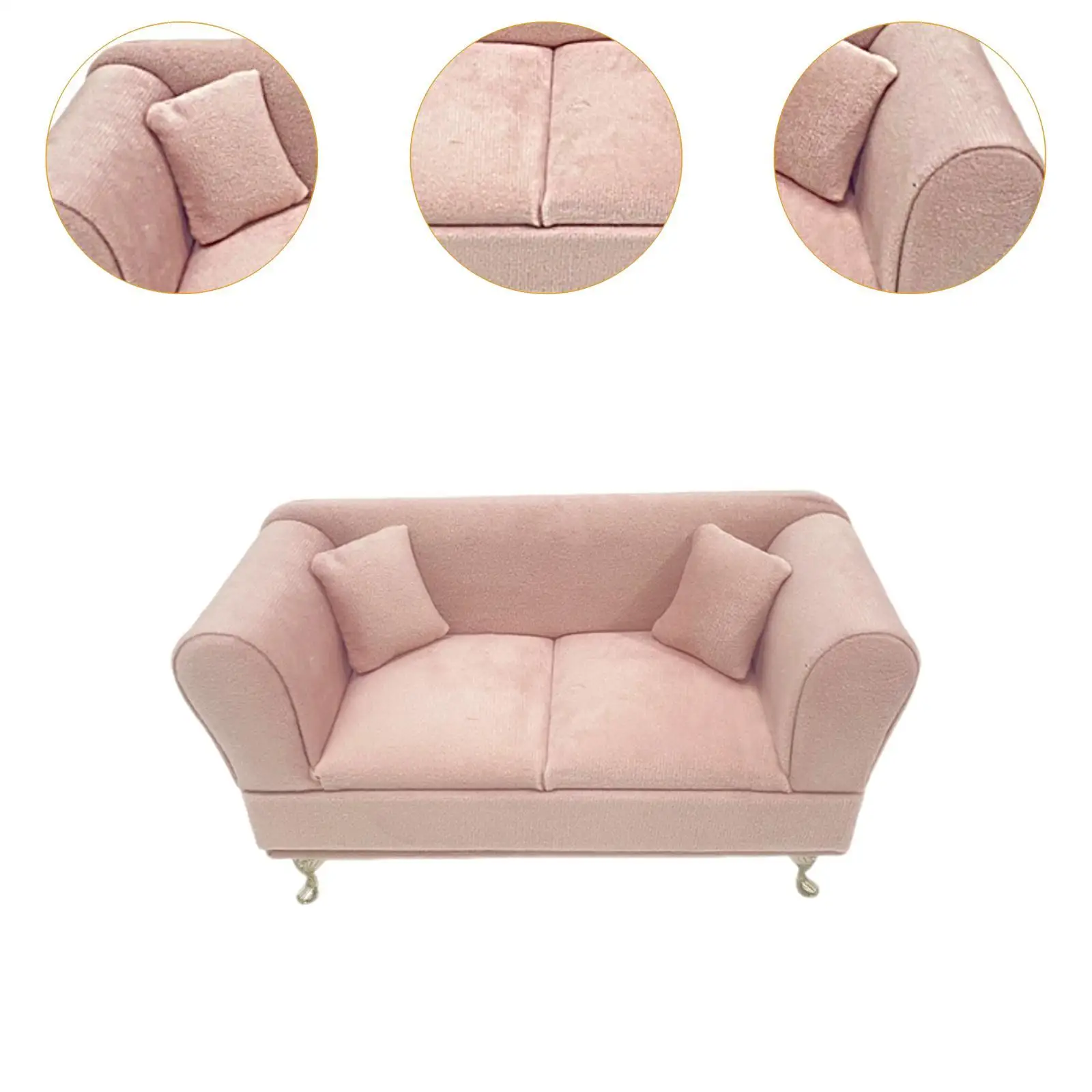 Canapé pour maison de poupée, jouet de jeu de simulation, ornements de salon, organisateur de boîte à bijoux, 1/6