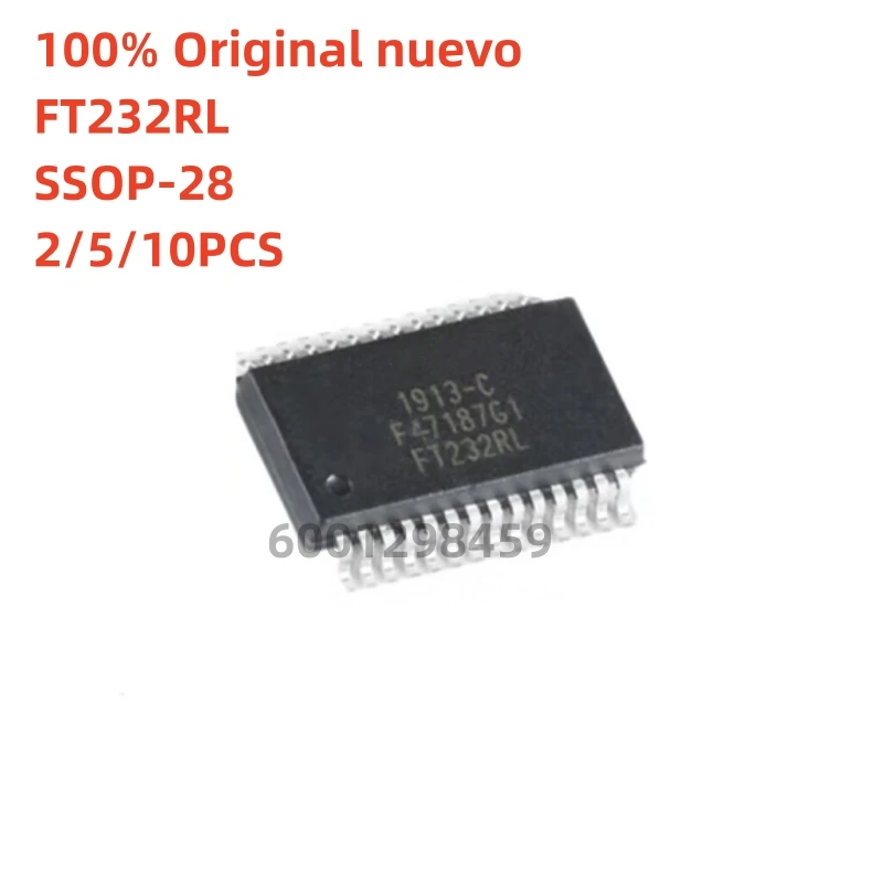 100% original novo 2pcs-10pcs FT232RL FT232RL-REEL FT232RL-TUBE IC USB FS SERIAL UART 28-SSOP