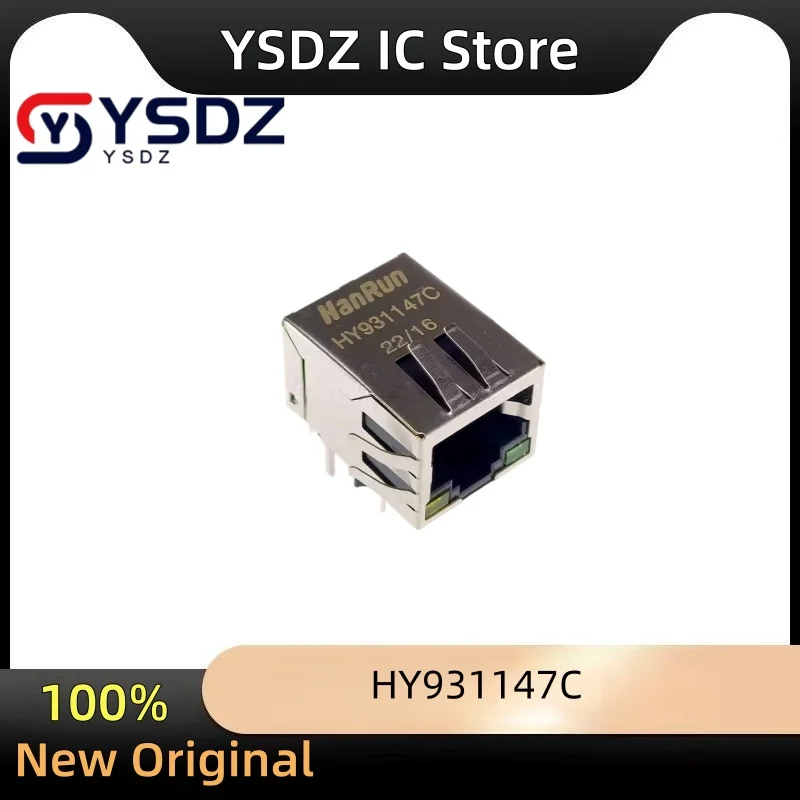 1~5PCS/LOT HY931147C HY931147 RJ45 Gigabit network transformer interface socket RJ45 with light 100% New Spot stock
