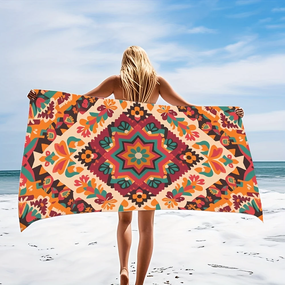 

Пляжные полотенца с рисунком в богемном стиле подходят для пляжей и бассейнов. Необходимые для путешествий, многоразмерные, можно стирать в машине.