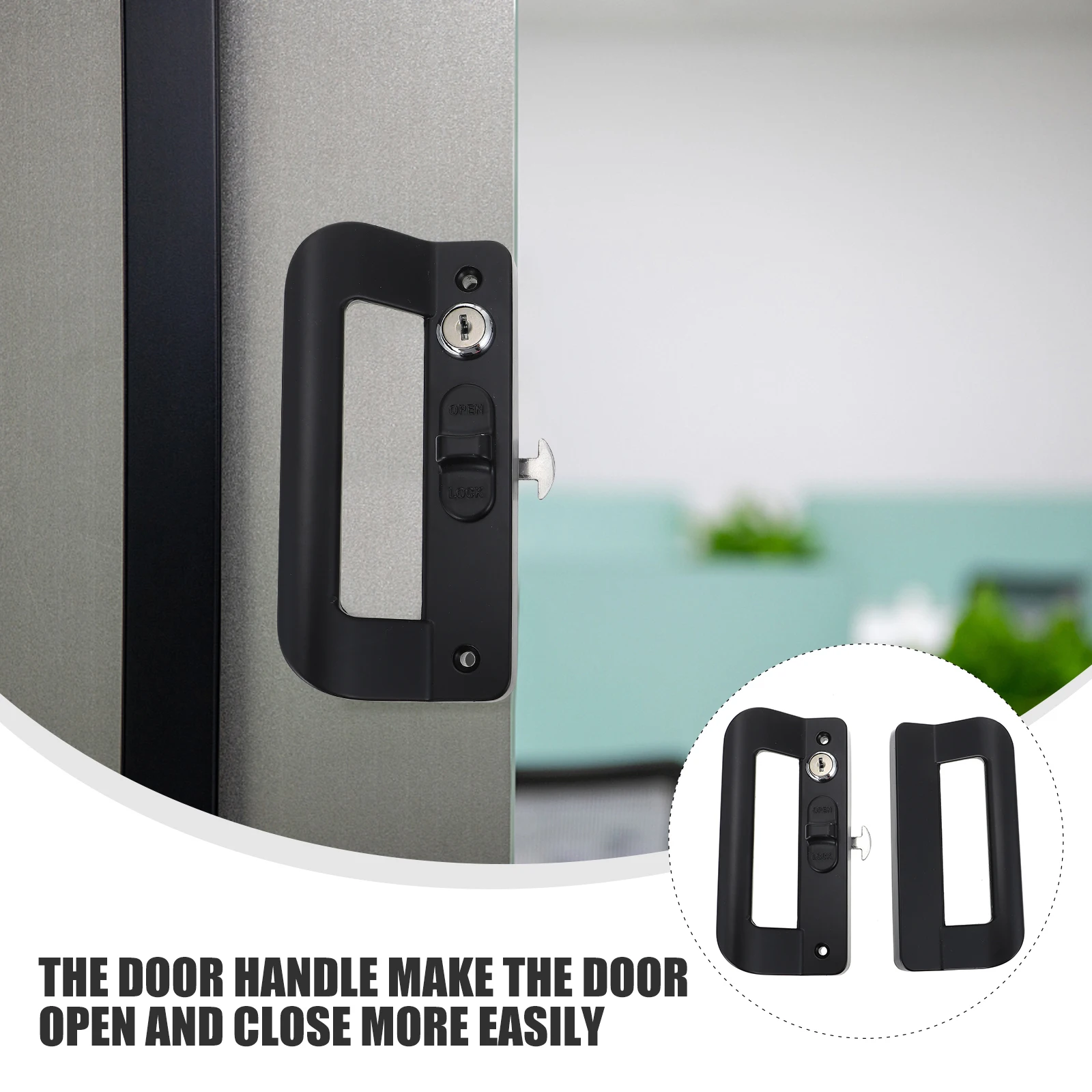 

Sliding Door H Aluminum Alloy Replacement Pull Flush Barn Door Lock Set Patio Shed Closet Garage Anti Rust Easy Install