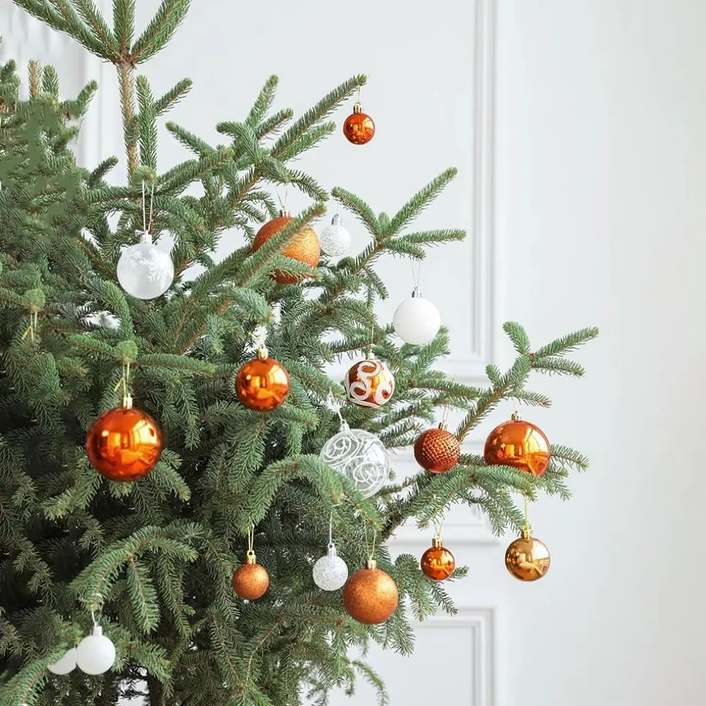 

36pcs 4/6/8cm Christmas Ball set Delicate Creative Christmas Tree Pendant Waterproof Colorful Hanging Ornament Background Layout