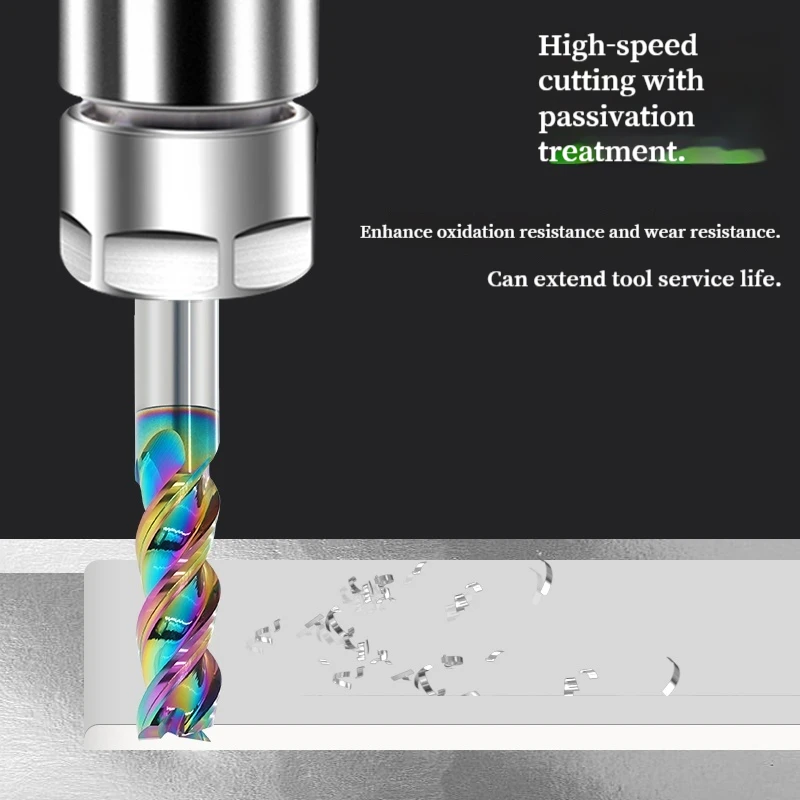 

3-зубая HRC65 DLC-покрытие, твердосплавная концевая фреза, фреза из вольфрамовой стали 4-12 мм для алюминиевых инструментов с ЧПУ