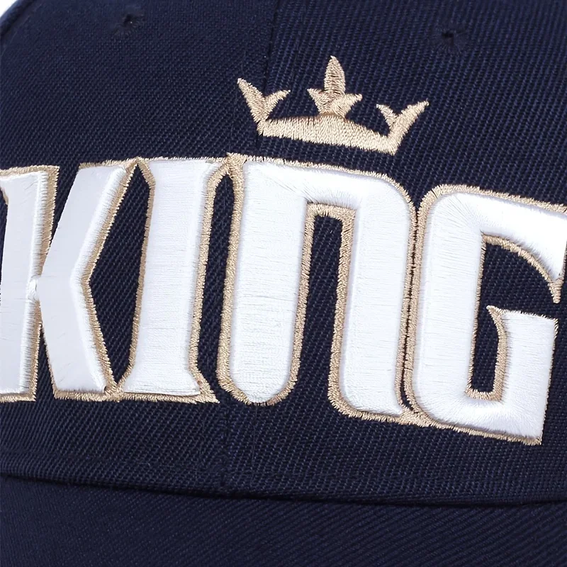 للجنسين الملك إلكتروني التطريز قبعات البيسبول الربيع والخريف في الهواء الطلق قابل للتعديل قبعات عادية واقية من الشمس قبعة قبعة رياضية