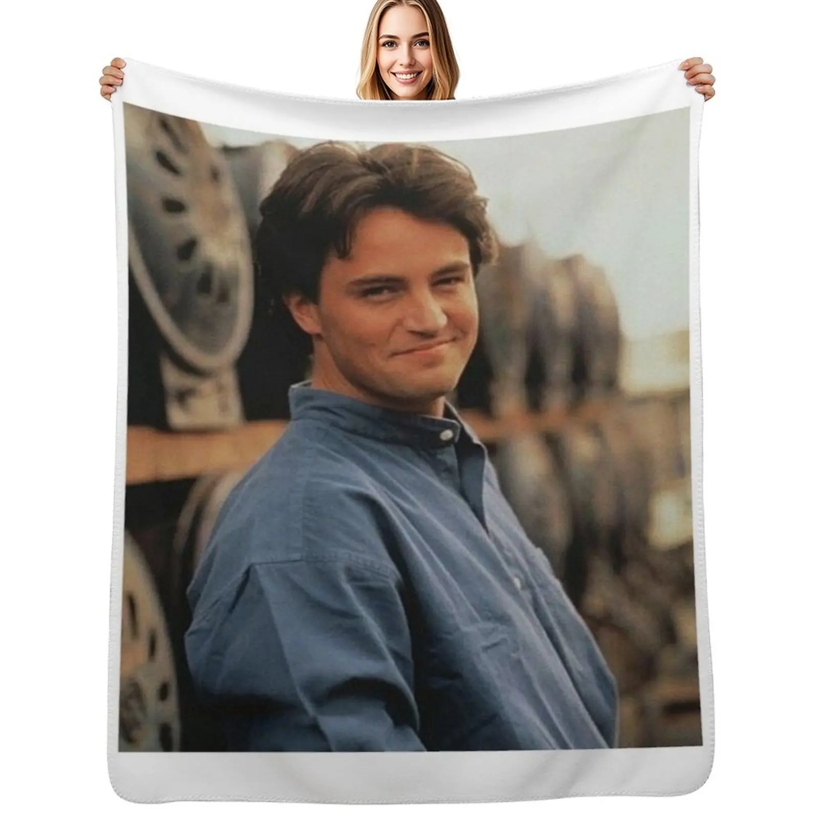 Matthew Perry Throw Blanket Blankets Sofas Of Decoration for winter Personalized Gift Decorative Sofa Bed Beautifuls Blankets