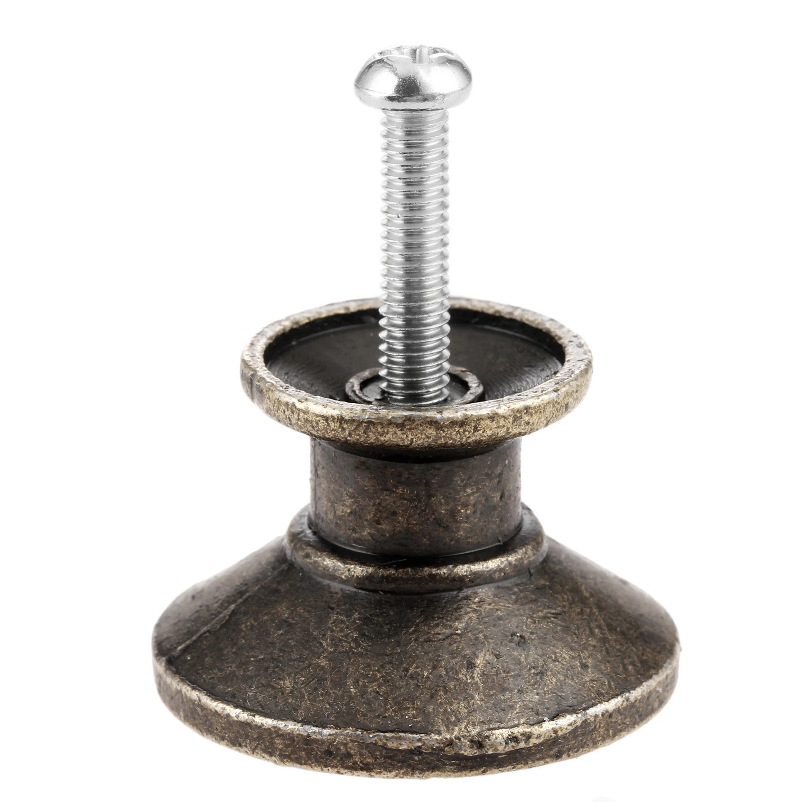 1PC Antique Bronze Pull Knob Perfect For Wardrobe Cabinet Bin Door Drawer With Screw Zinc Alloy Useful Easy To Install 29*19mm
