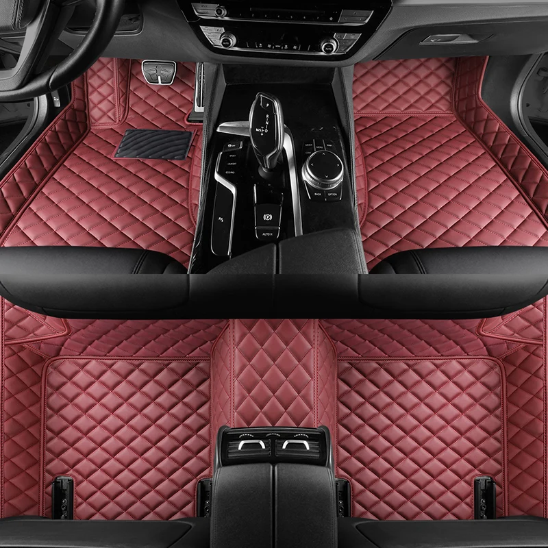 

YUCKJU Custom Leather Car Mats For Renault All Models Captur logan Kadjar Trafic Scenic Armrest Megane Accessories Auto Carpet