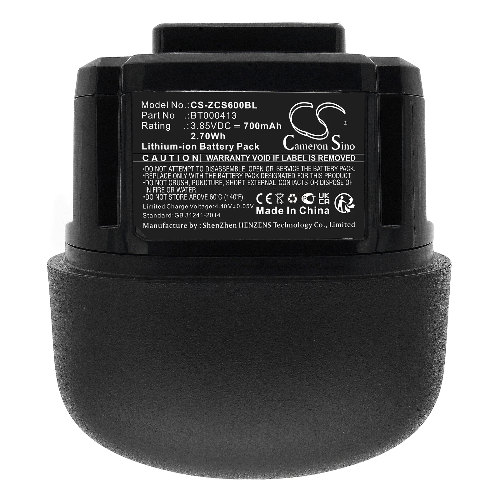 Li-ion Barcode Scanner Battery for Zebra,3.85v,700mAh,CS60 CS6080,BT000413 BTRY-CS60EABOE-04 BT-000413-00