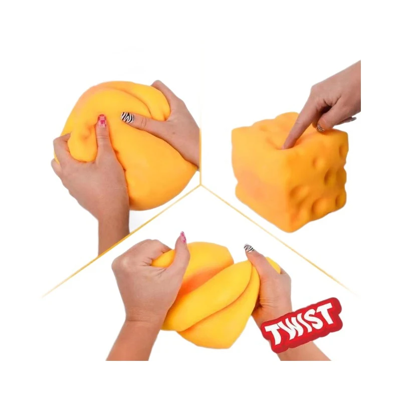 1/2/3/5 Stück Langsam Aufsteigende Riesen-Käse-Gummibärchen Super Weiche Quetschbare Kristallmasse Erwachsenenspielzeug zur Angstlinderung Geschenke