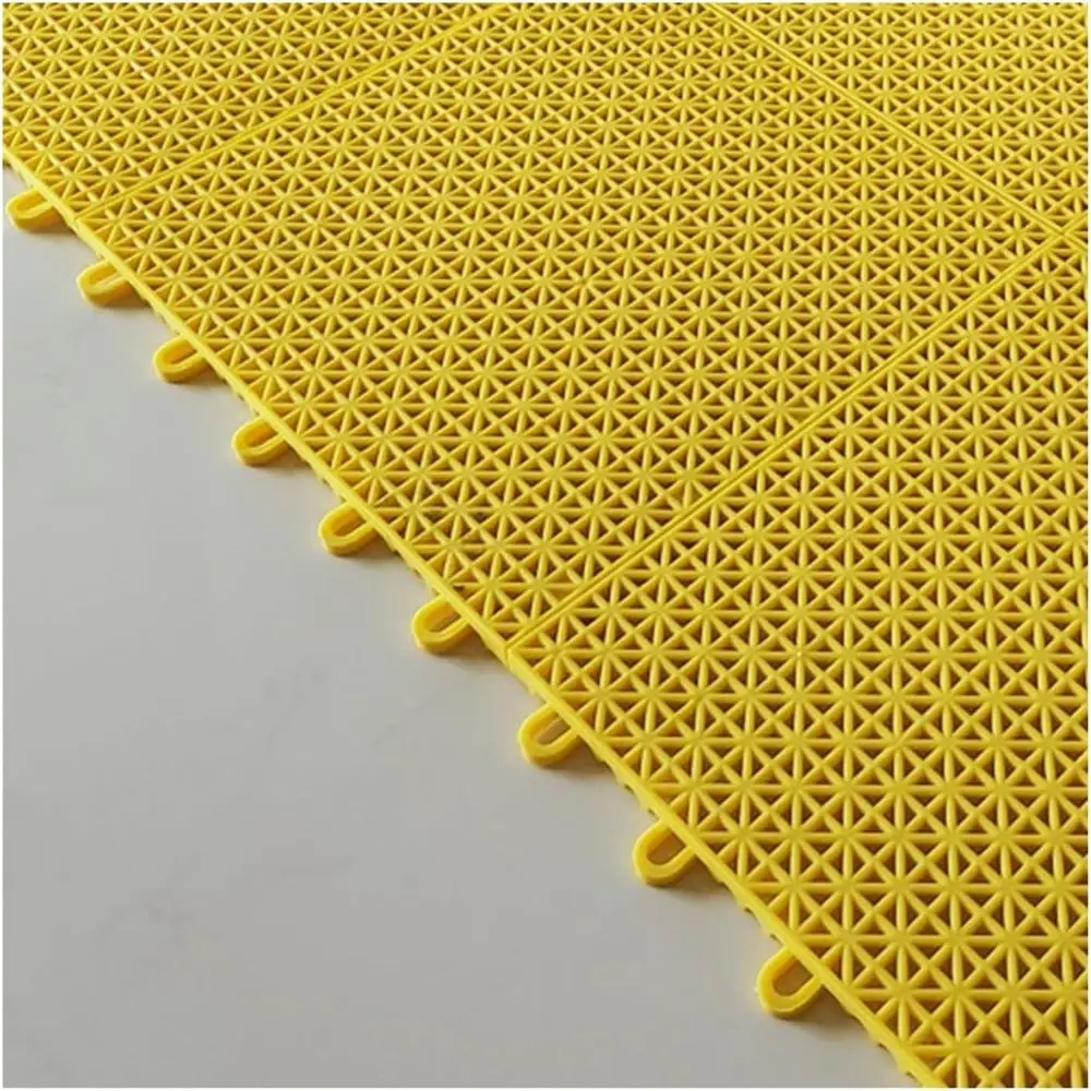

Желтые нескользящие напольные коврики с замковым соединением для душевых и саун (80 штук)