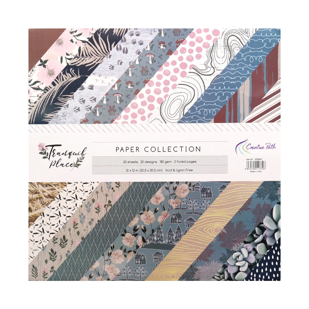 Creative Path Tranquil Place Scrapbooking Journaling Komplettsets 15 Stück Dekorative Papier-Ausschnitte Rahmen Aufkleber DIY Bastelsets – Detail 2