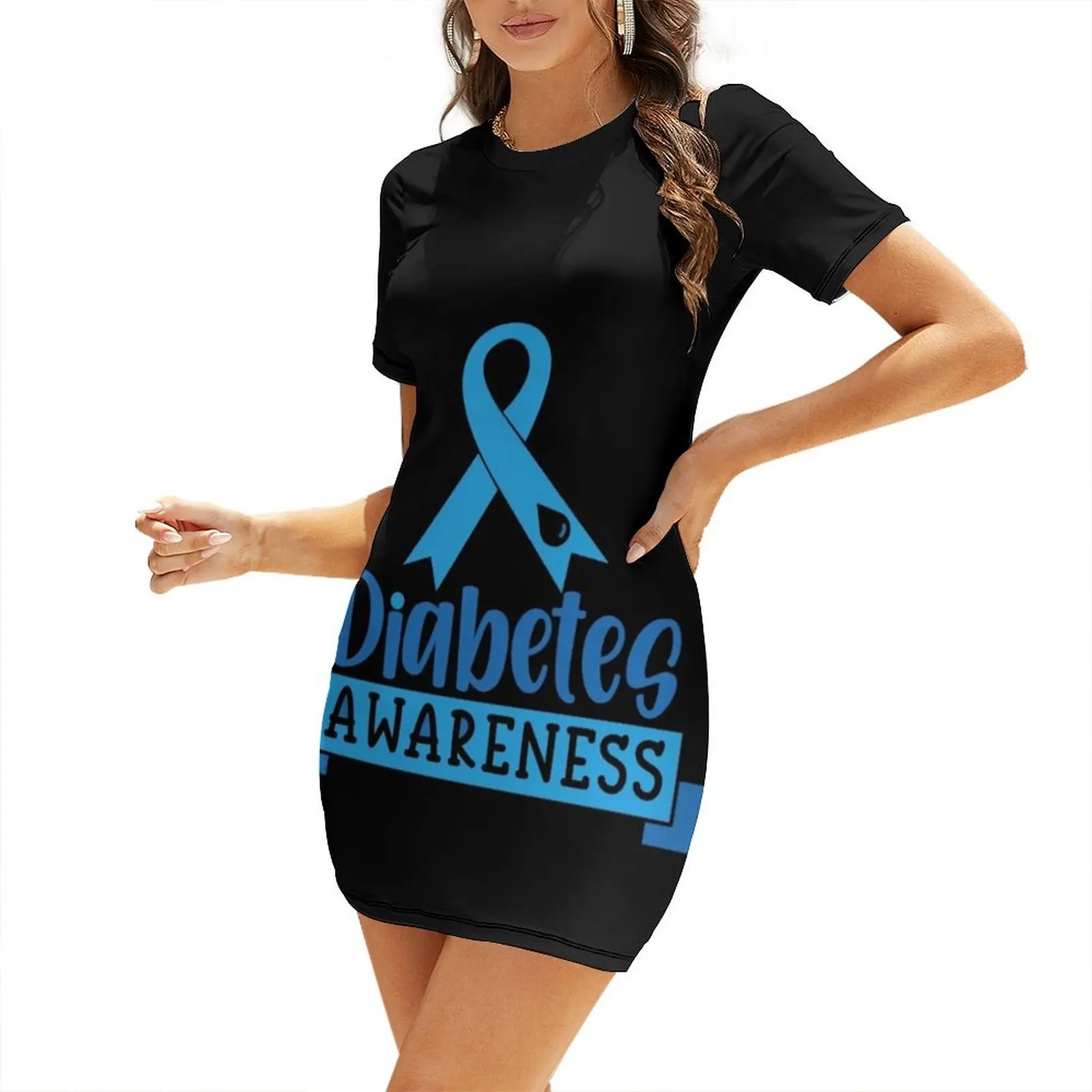 

In November We Wear Blue Short-Sleeved Dress elegant women's sets summer dress woman 2026 summer clothes for women women clothes