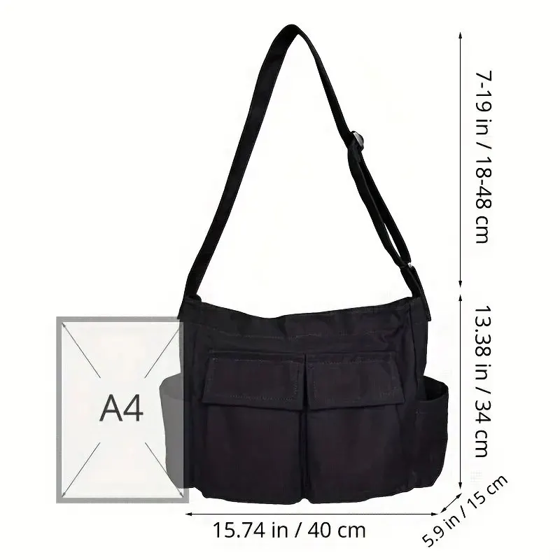 Classic Vintage Canvas Shoulder Bag Women Solid Soft Travel Women Crossbody Bag Large Capacity Fashion Handbag Tote Bag Women