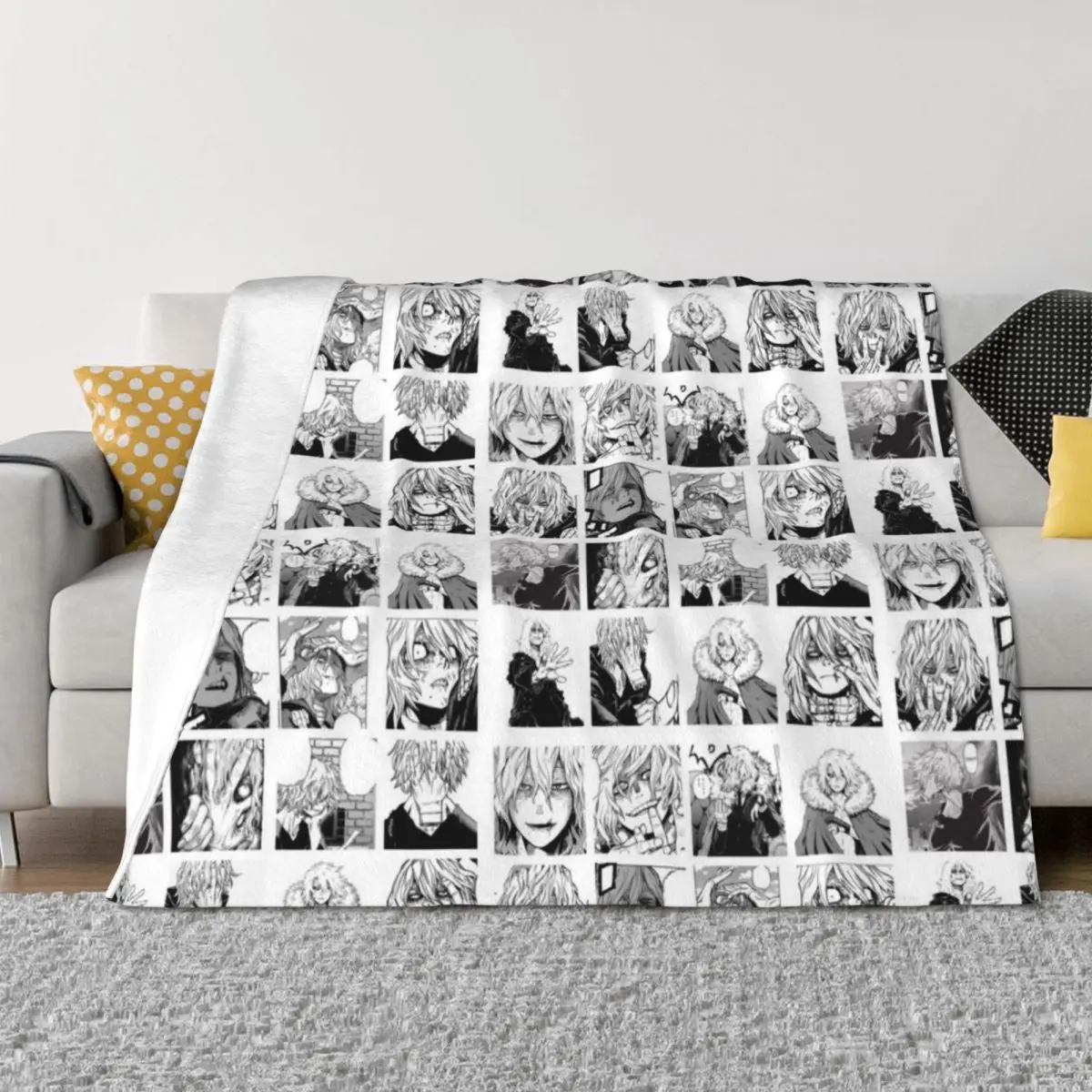 

Shigaraki Collage Throw Blanket Multi-Purpose Flannel Single Beach Blankets