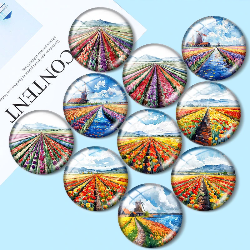 Winter Animals 10pcs 12mm/18mm/20mm/25mm Round photo glass cabochon demo flat back Making findings