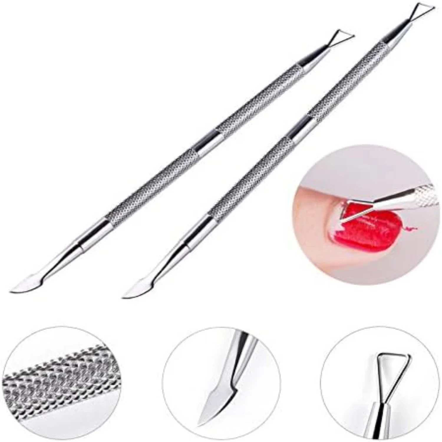 مجموعة العناية بالأظافر النهائية - مجموعة مزيل طلاء جل احترافي عالي الجودة مع بشرة دقيقة على شكل مثلث من الفولاذ المقاوم للصدأ