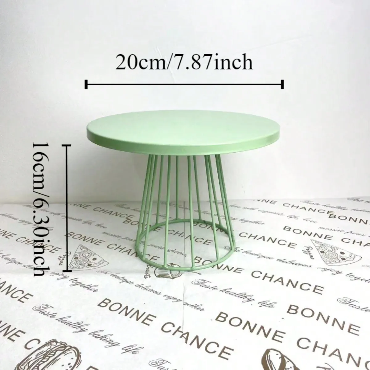 Picture 3: 2pcs Green Vintage Afternoon Tea Snack Cake Dessert Stand
