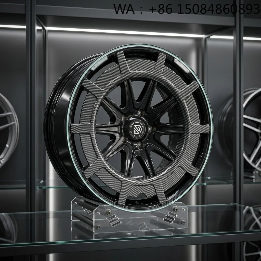 19-24 Inch Custom Carbon Fiber Forged Wheel Rim, High Strength Alloy Hub For Supercar Luxury Racing Car Upgrade Parts