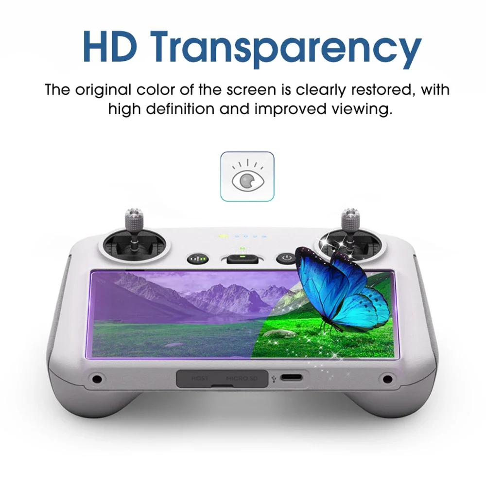 3 Pack Anti-Blue Ray Tempered Glass For DJI Mini 3 Pro Remote Controller Screen Protector for DJI Mini 3Pro RC Accessories