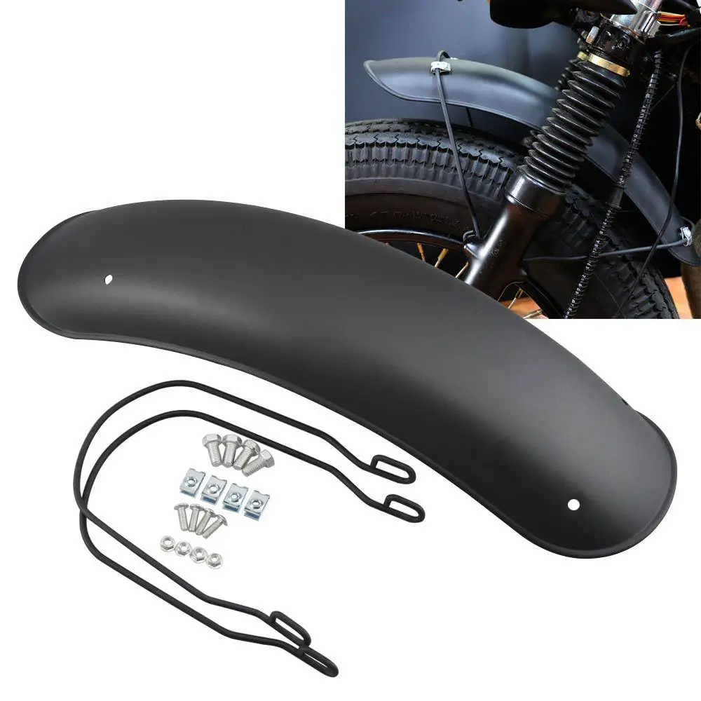 

Black Motorcycle Retro Front Motorcycle Fender Mudguard Universal Cover Protector Wheel Mud Guard Modified Parts For Cg125 Z1000