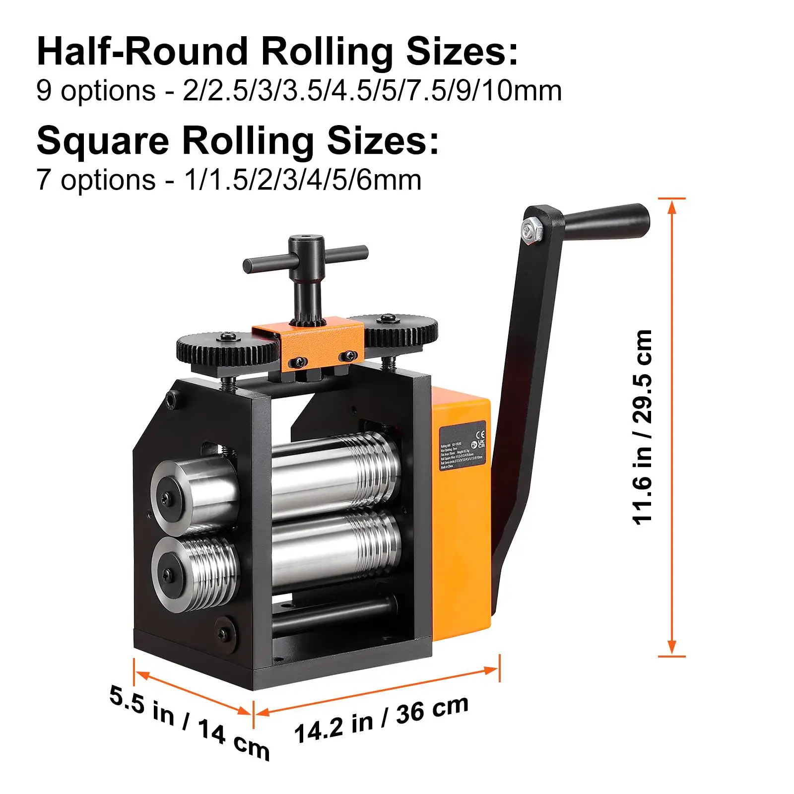 3 Inch 76 mm Jewelry Rolling Mill Machine 1 2 Gear Ratio 3 in 1 Multi Function for metal Sheet Semicircle Pattern Roller 0.1 to 7 mm Thickness for Jewelry Making