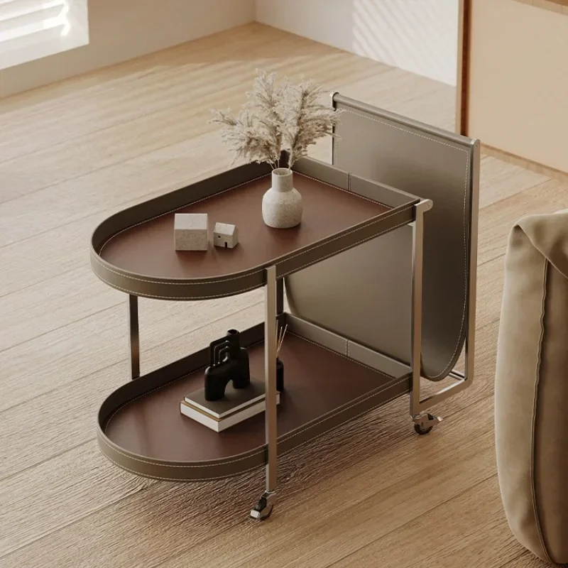 

#coffee table set living room balcony movable shelving design sense trolley small apartment coffee table