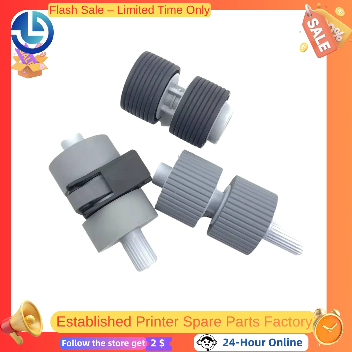 

Compatible Pickup Paper Feed Wheel - Fits Fujitsu FI6670C/FI6770C/FI6750/FI5650/FI5750