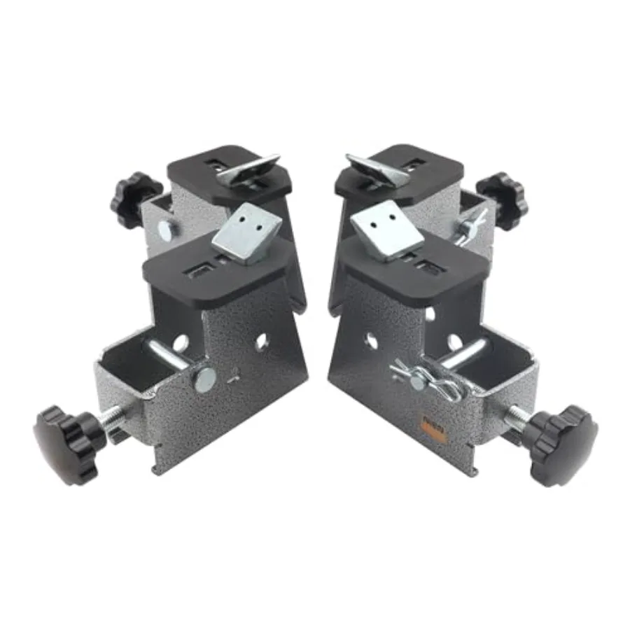 4-Piece Motorcycle Tire Changer Machine Adaptor Wheel Clamp 6 Inches Black High-Strength Steel Easy Installation and Durable Us
