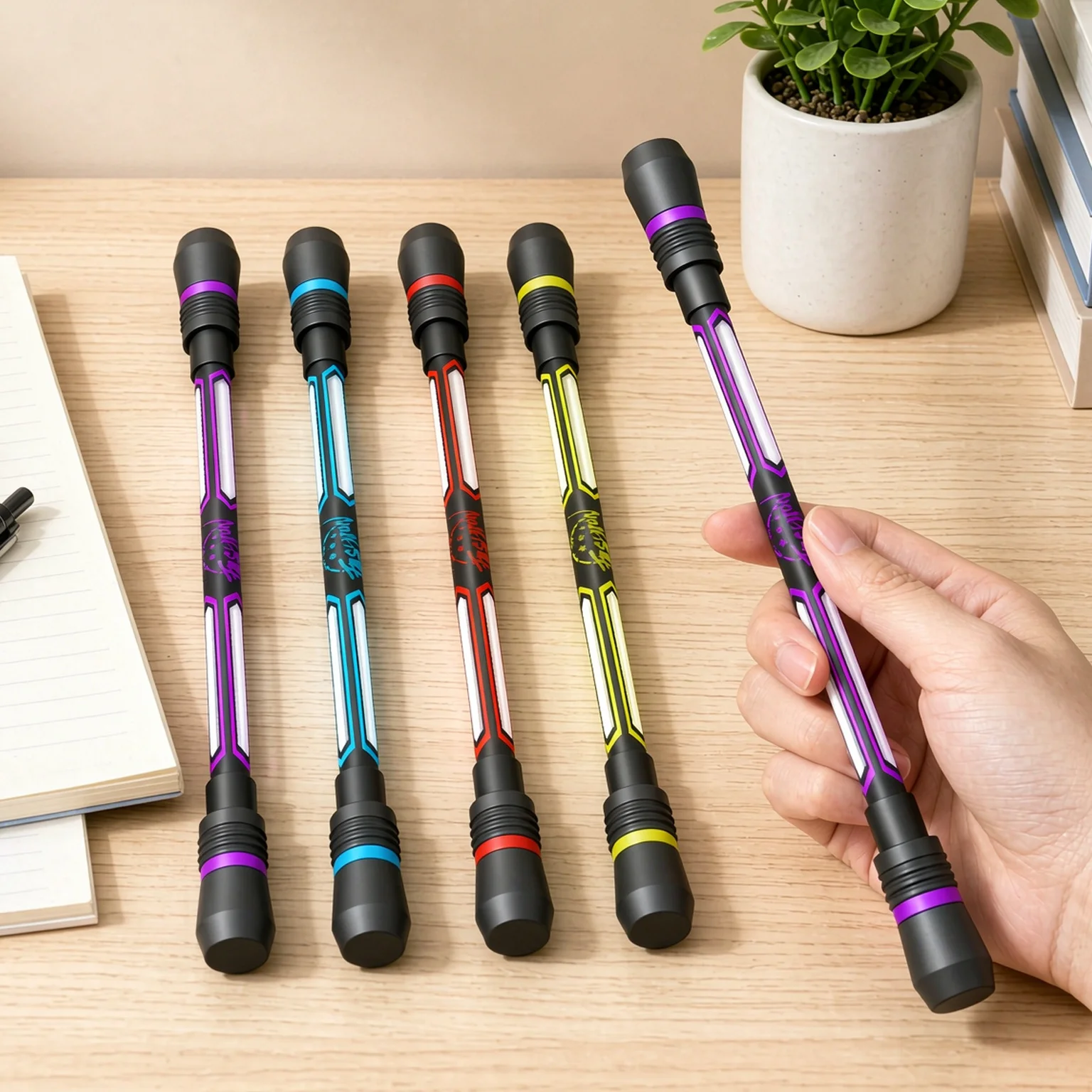 Random Color Spinning Mod Pens, 6/16Pcs Non-Slip Rotating Pens for Finger Student Gift Office Supplies TMZ
