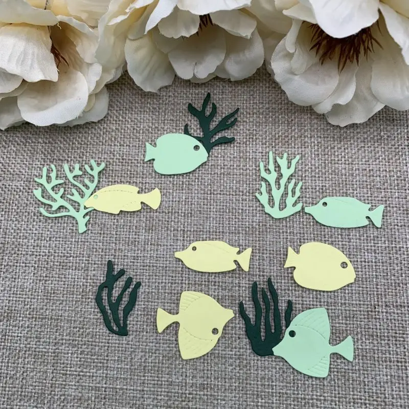 Aquatic coral fish decoration Metal Cutting Dies Stencils For DIY Scrapbooking Decorative Handcraft Die Cutting Template Mold