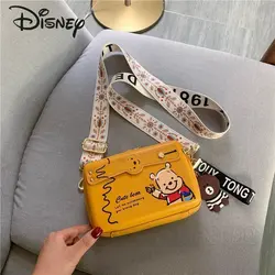 Disney winnie the pooh nova bolsa de ombro feminina alta qualidade marca luxo bolsa feminina dos desenhos animados moda tendência saco do telefone móvel