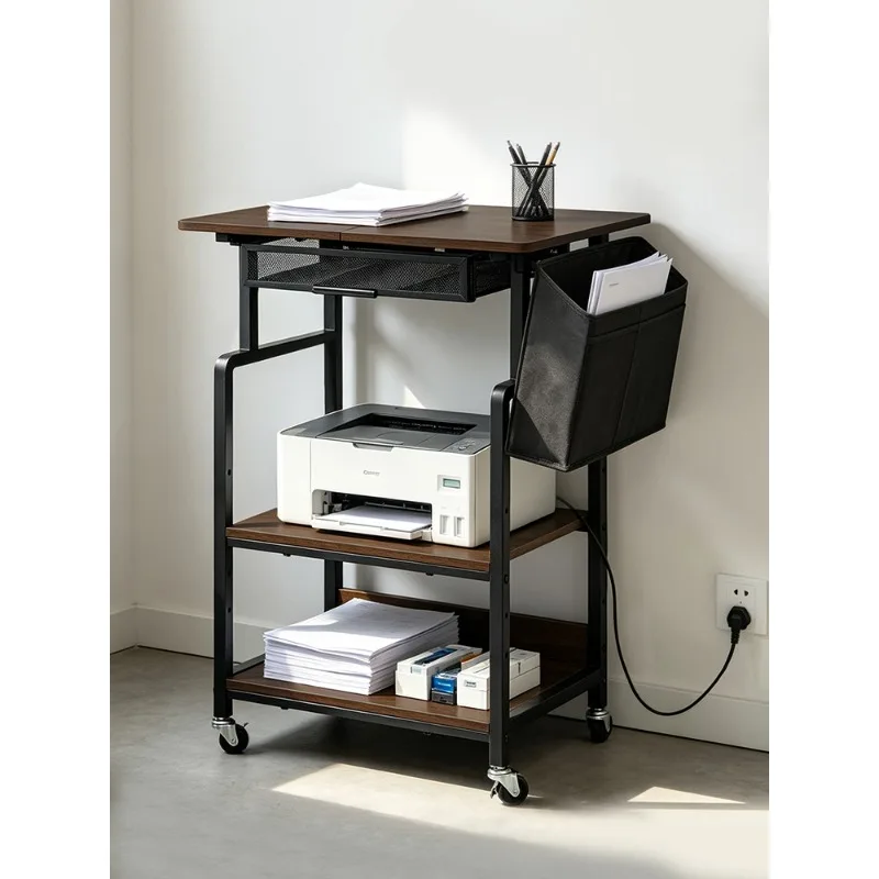 3D printer rack, computer integrated household multi-functional removable shelf, office multi-layer storage and storage cabinet