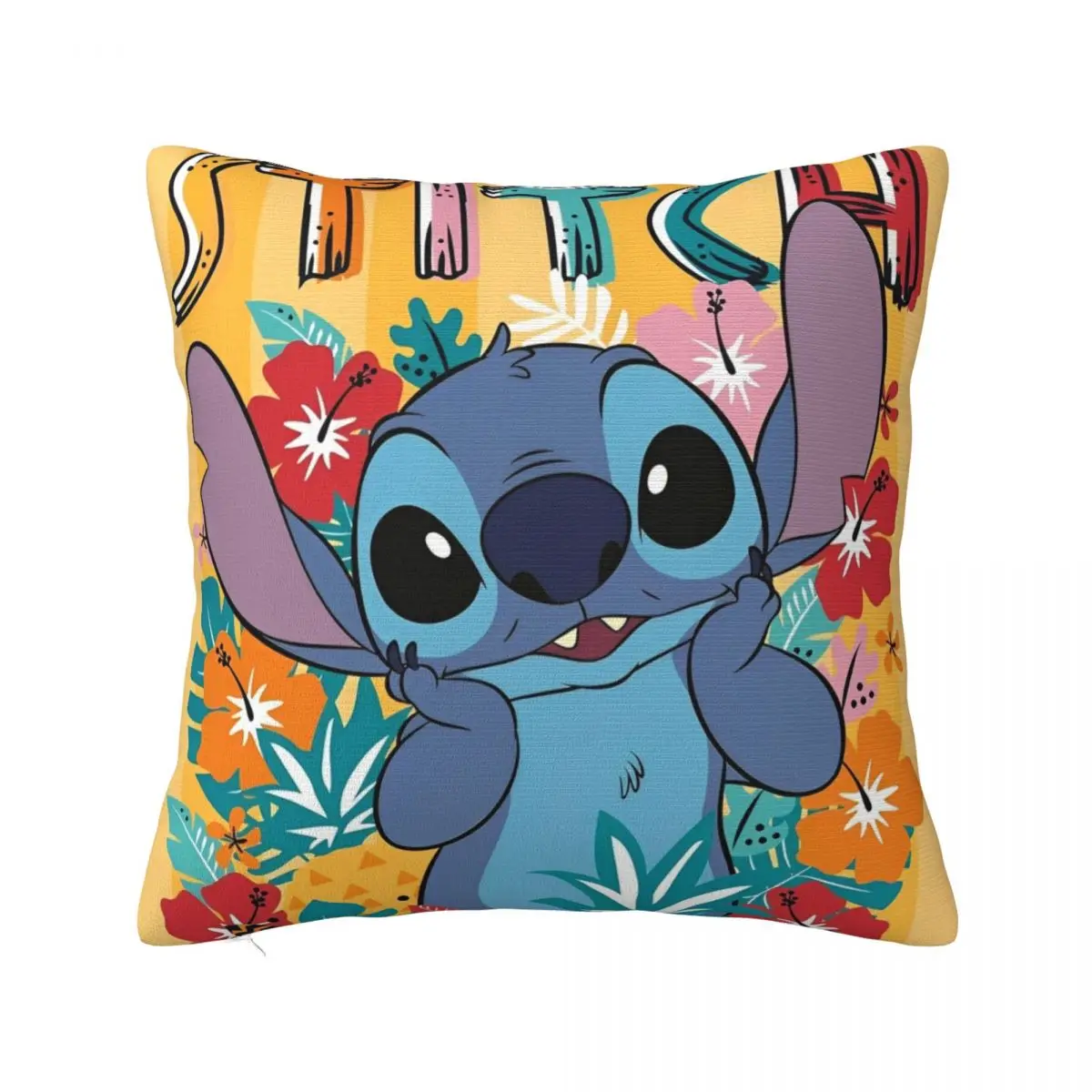 

Printing Cute Stitch Tropical Plants Pillowcase Polyester Cushion Cover Cartoon Pillow Case Cover Dropshipping 45*45cm