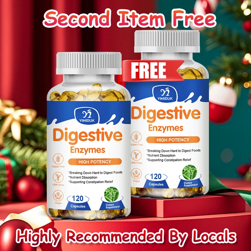 

High Potency Digestive Enzymes Supplement, for Reduces Discomfort After Meals, Promotes Regularity, Improved Digestion, Non-GMO