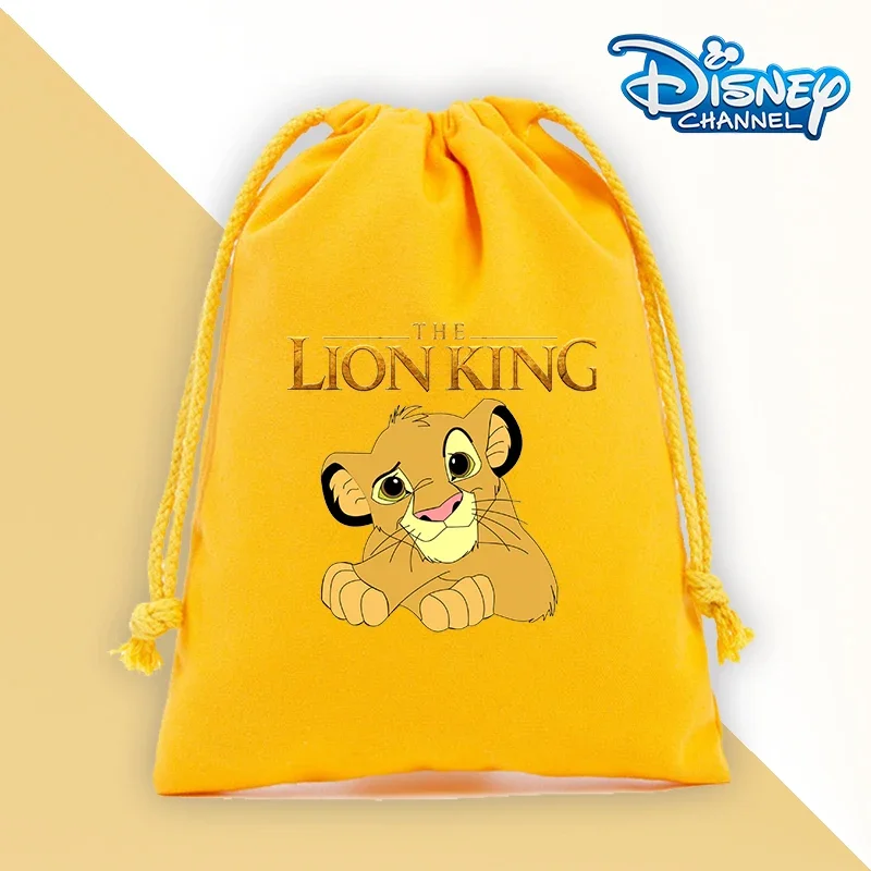 

The Lion King Simba Drawstring Gift Bag Cosmetic Bag Cartoon Portable Storage Organize Bag Fabric Draw Pocket ToiletryBag Gift