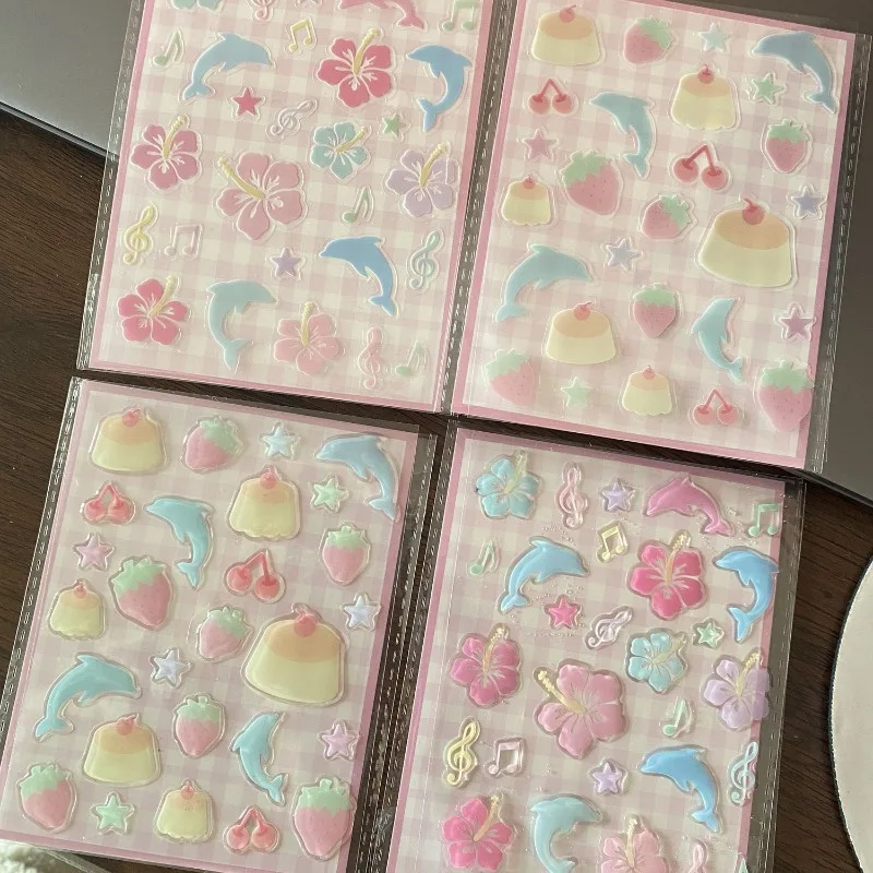 1Set Cute Three-dimensional Stickers Funny Jelly Planner Decorative Stickers Mobile Phone Computer Stickers