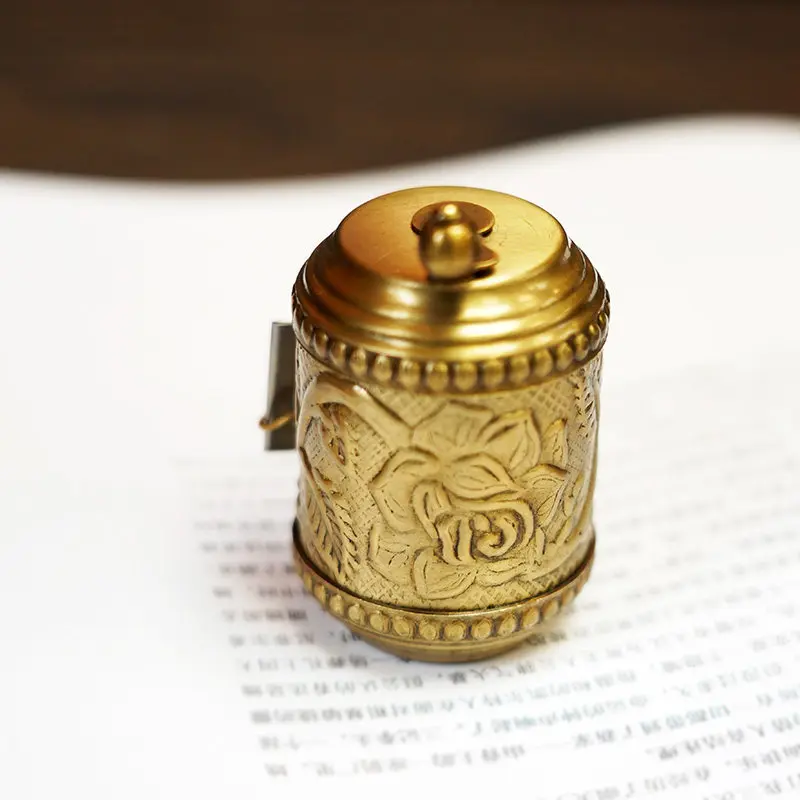Brass, Carved Hand-cranked Soft Tape Measure, Light Luxury, Handicrafts