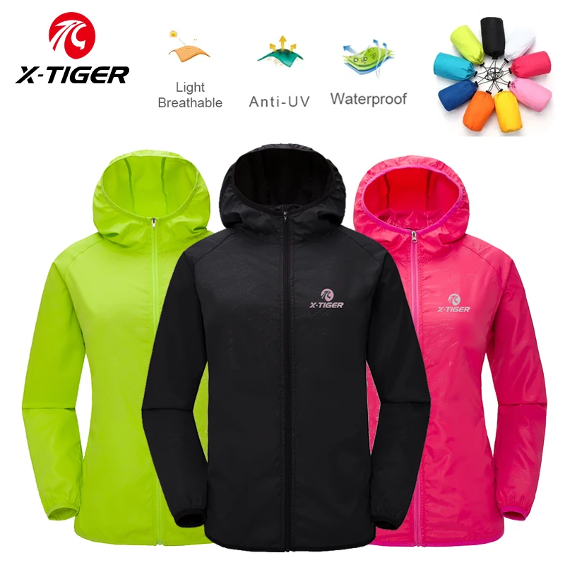 X-TIGER Ultralight Windbreaker Portable Foldable Hooded Jacket Unisex UV Protection Outdoor Jacket for Camping and Hiking