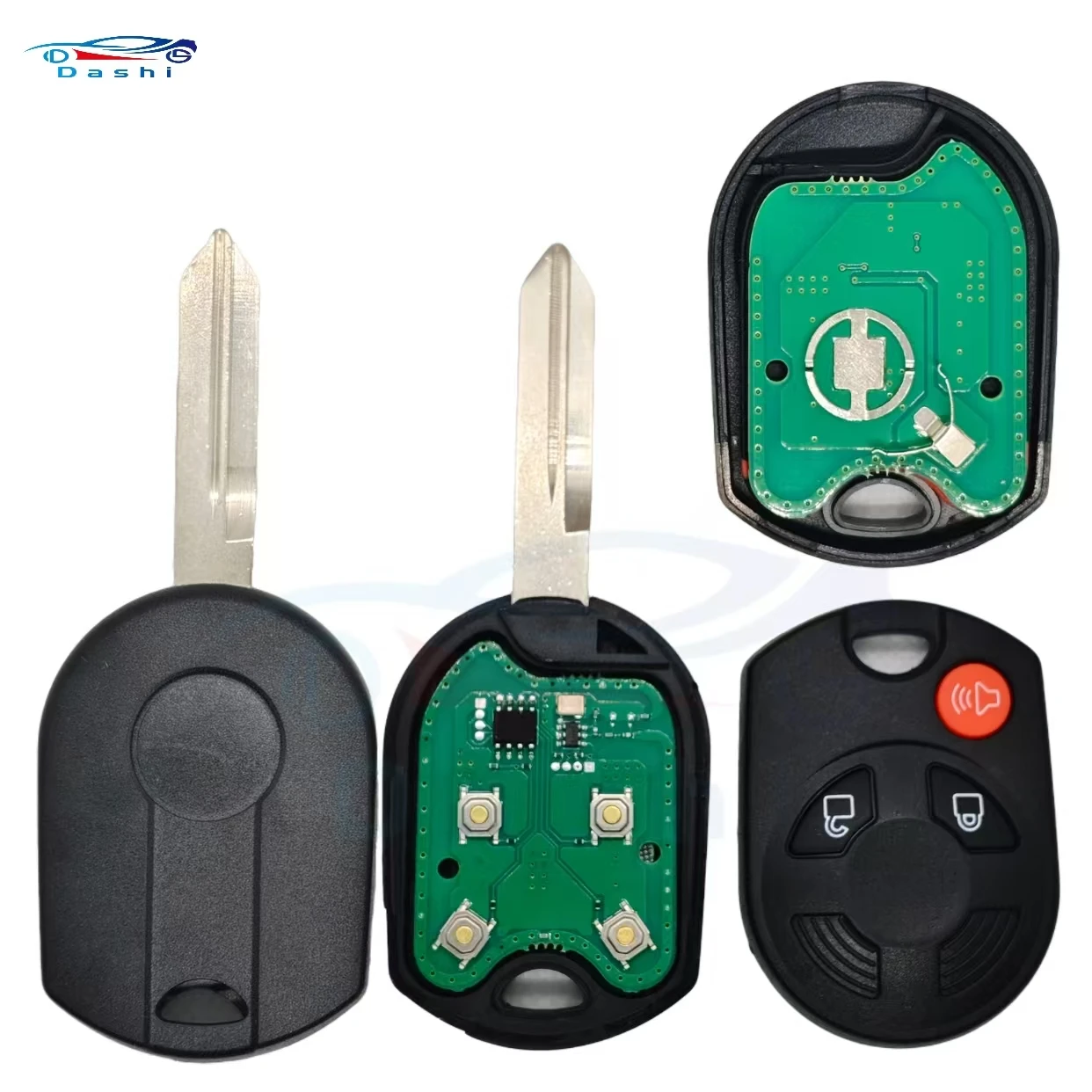 Ds Shi para Ford C-Max/Escape/Focus 2013 2017 2018 2019 3/4 botones OUCD 6000022   Llave remota de hoja láser con chip 4D63 de 80 bits 315/433MHz