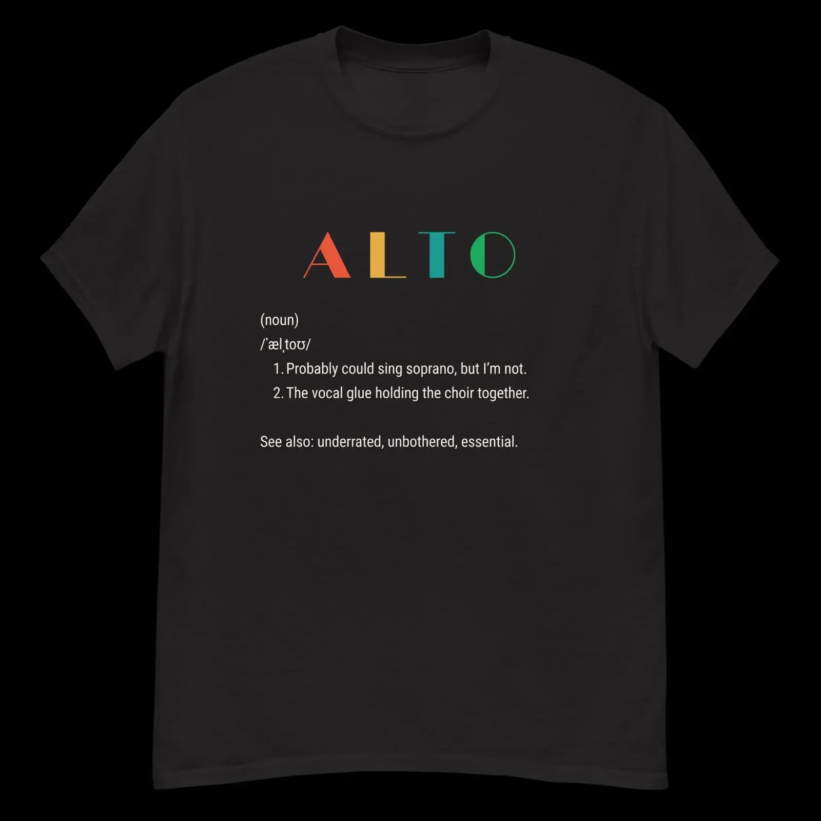 ALTO Definition T Shirt Funny Christian Music for Choir Lovers amp Praise Team Members vintage Washed fashion Slightly homme