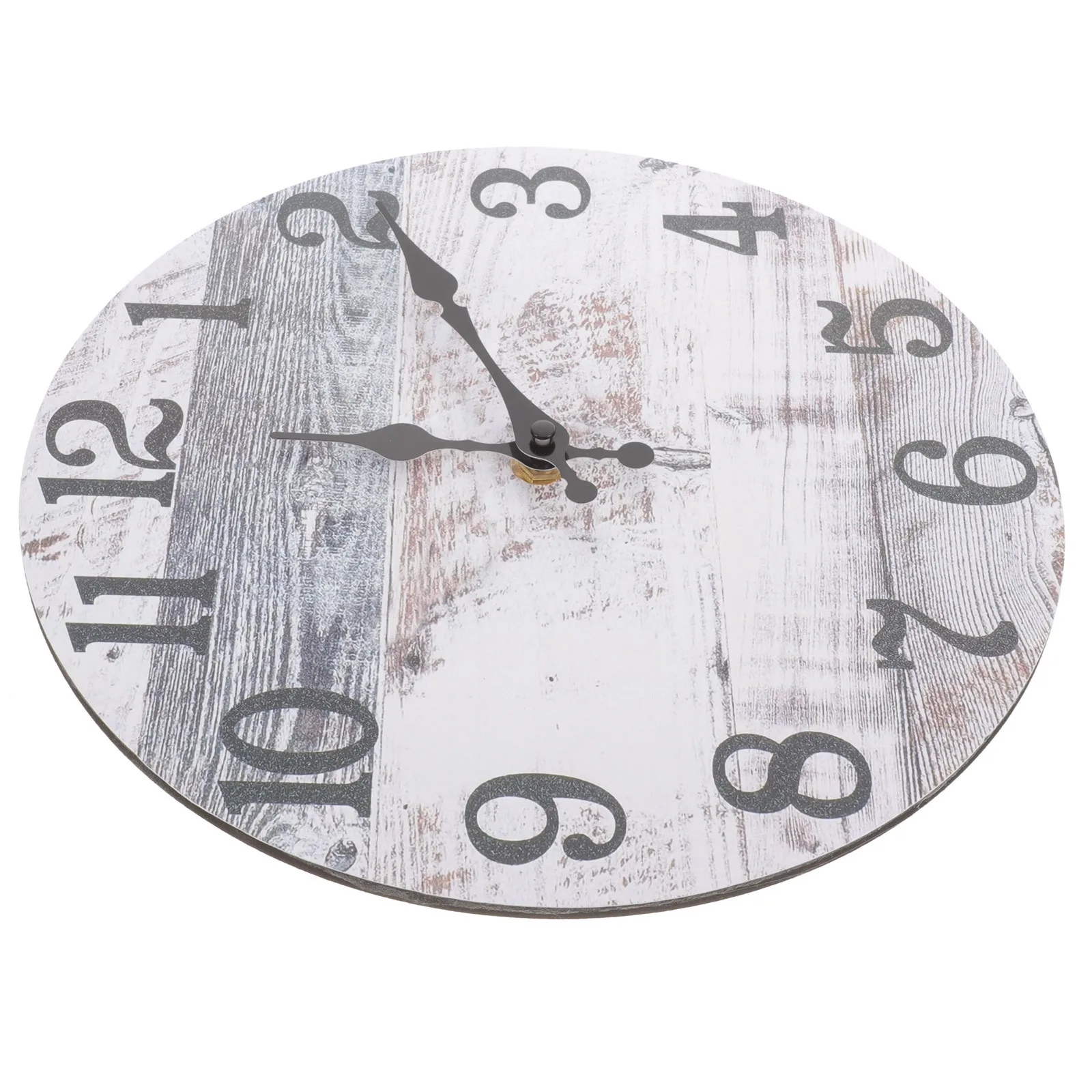 

Rustic Round Wall Clock Wooden Frame Silent Sweep Movement Home Bedroom Hanging Decorative Clock Clocks Chic Home Clocks