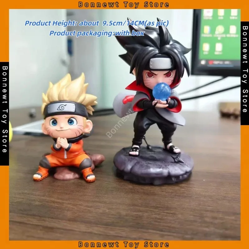 

New Naruto Q Version Childhood Sasuke AI Uchiha Uzumaki Naruto Childhood Ornament Doll Boxed Figure